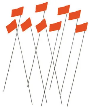 10 Mini Marker Yard Flags