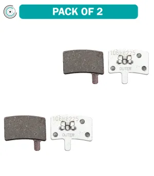 2 Pack Hayes Stroker Trail/Carbon Sintered Disc Brake Pads Aluminum Back Plate