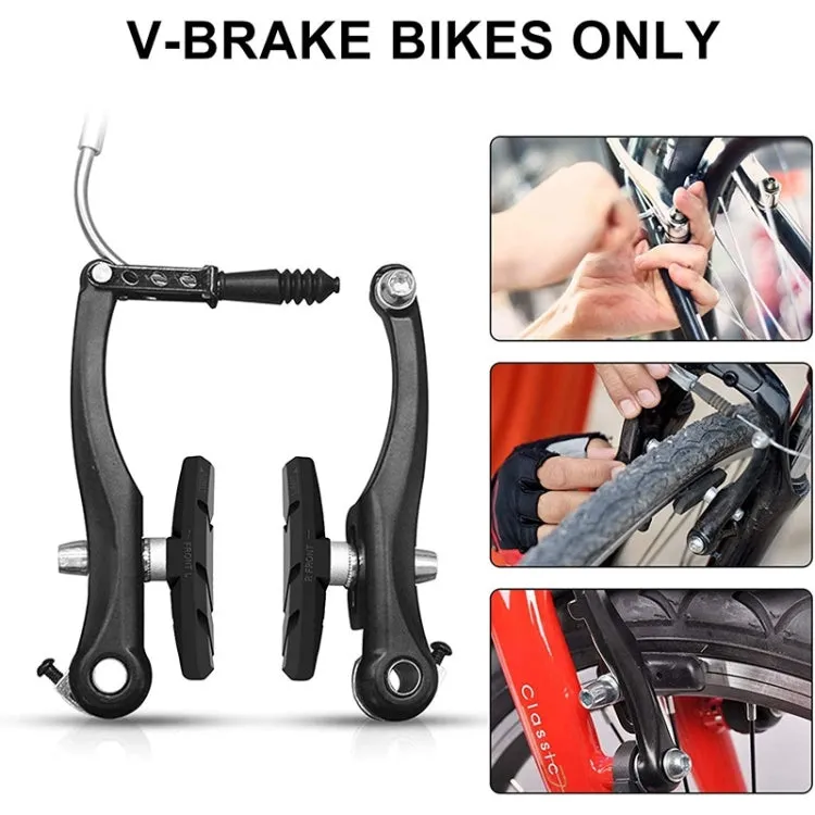 2 Pairs Silent V-brake Bicycle Brake Shoes, Color: Black