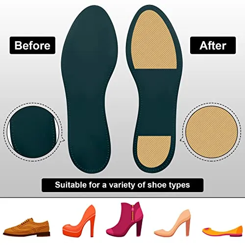 9 Pcs Large Self Adhesive Nonslip Shoe Pads Anti Slip Shoe Grip Sticker Shoe Sole Protectors for High Heels, Rubber Silicone Resistant High Heels Shoe Sole Cover