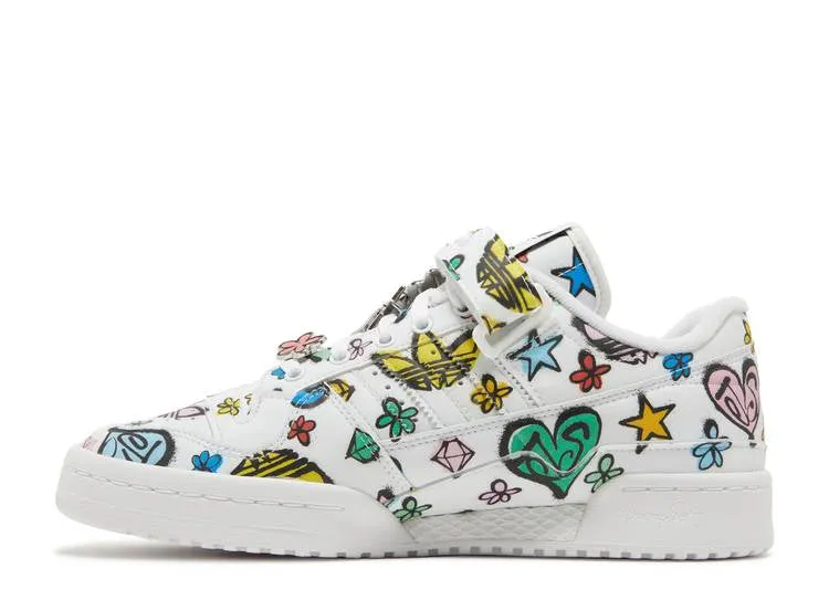 Adidas JEREMY SCOTT X FORUM 84 LOW 'MONOGRAM' sneakers, white