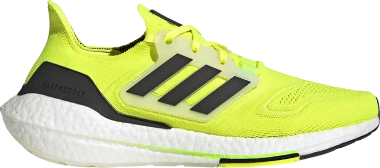 Adidas UltraBoost 22 'Solar Yellow Black' sneakers, yellow