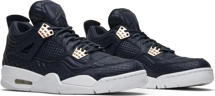 Air Jordan 4 Retro PRM Obsidian Sneakers, Blue