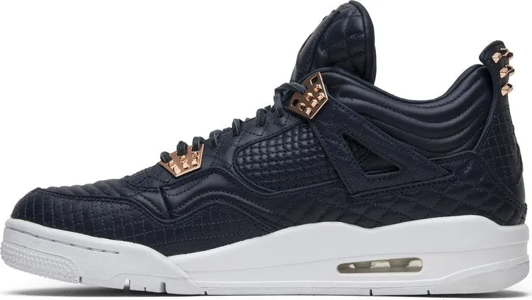 Air Jordan 4 Retro PRM Obsidian Sneakers, Blue