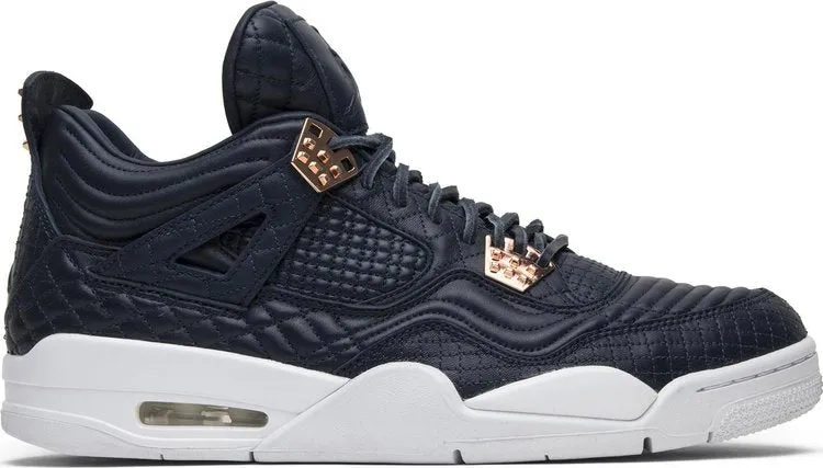 Air Jordan 4 Retro PRM Obsidian Sneakers, Blue