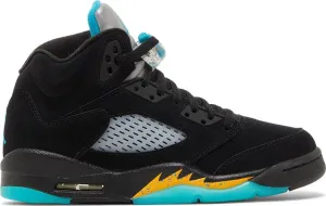 Air Jordan 5 Retro GS Aqua sneakers, black