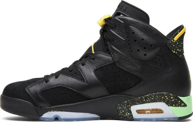 Air Jordan 6 Retro Brazil Pack Sneakers, Black