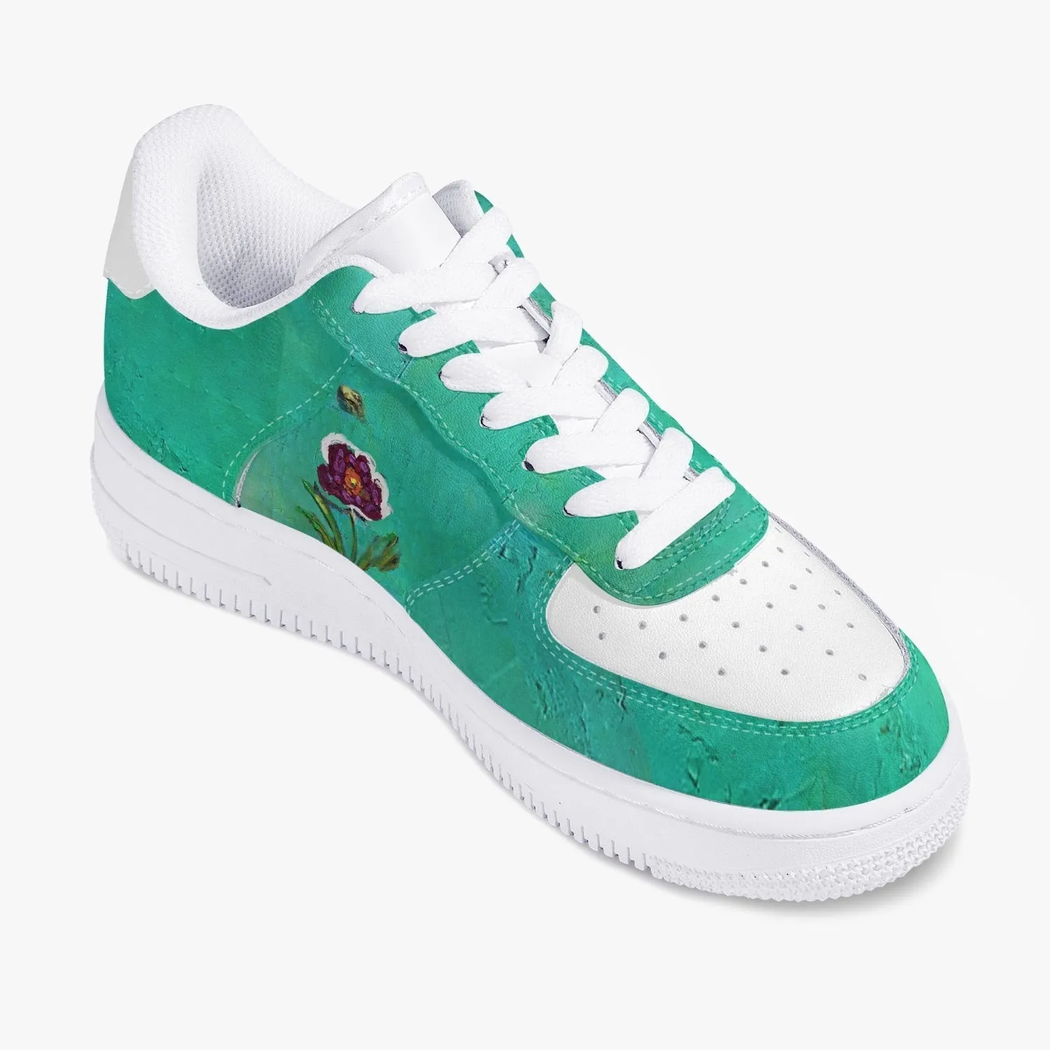 Barge series flower New Low-Top Leather Sports Sneakers