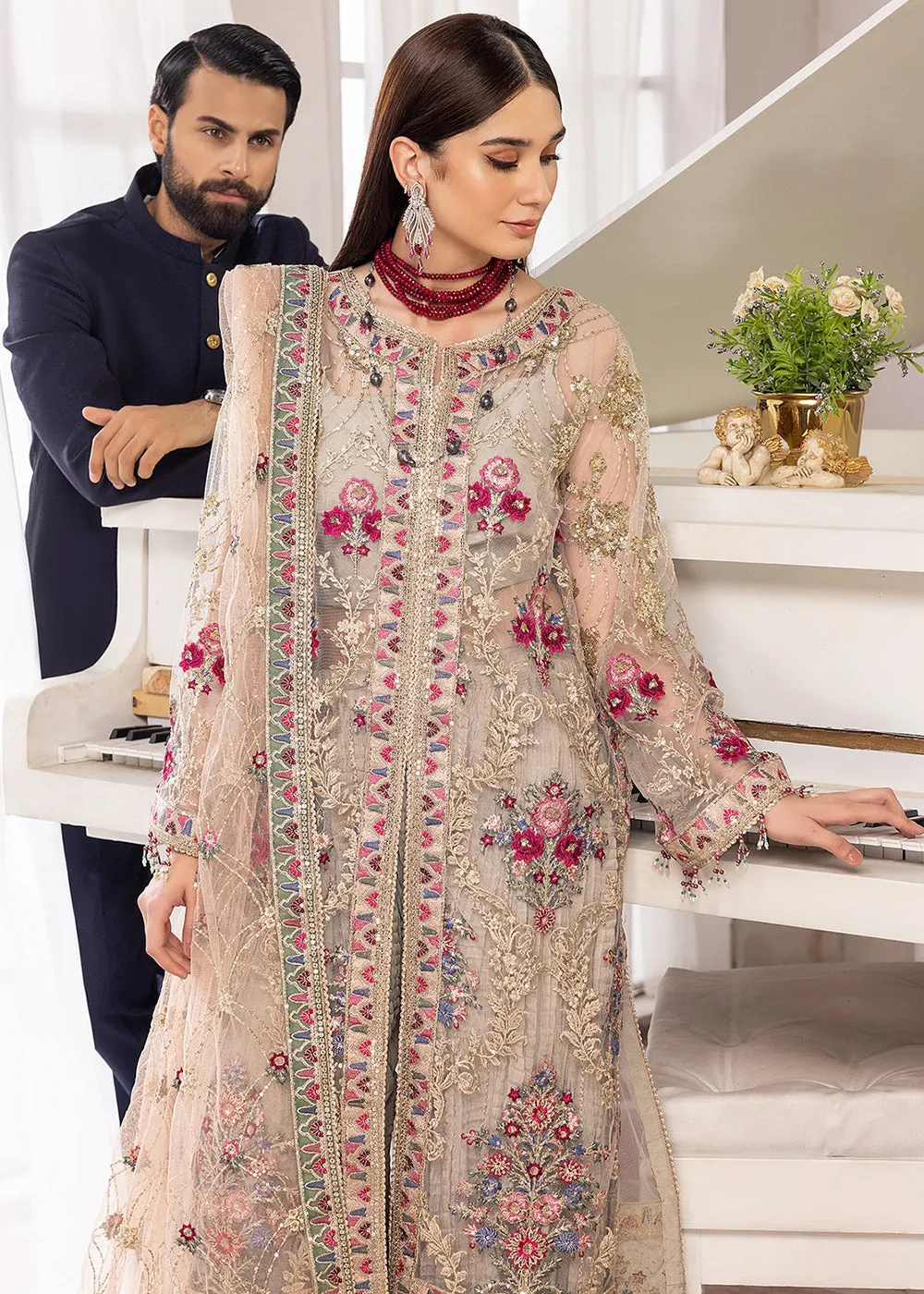 Beige Luxury Formal Suit - Adan Libas - Tesoro Formals' 2023 - 5171