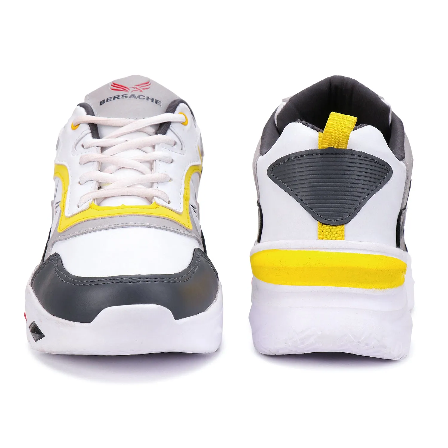 Bersache Lightweight Sports Running Shoes For Men Yellow-9011