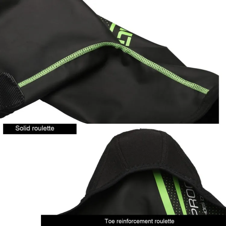 Bicycle Sports Outdoor Cycling Shoe Cover Winter Warm Windproof Waterproof Shoe Cover PU Shoe Cover Cycling Equipment, Size: M(Black Green)