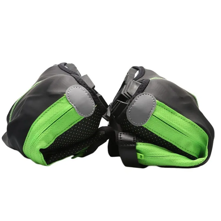 Bicycle Sports Outdoor Cycling Shoe Cover Winter Warm Windproof Waterproof Shoe Cover PU Shoe Cover Cycling Equipment, Size: M(Black Green)