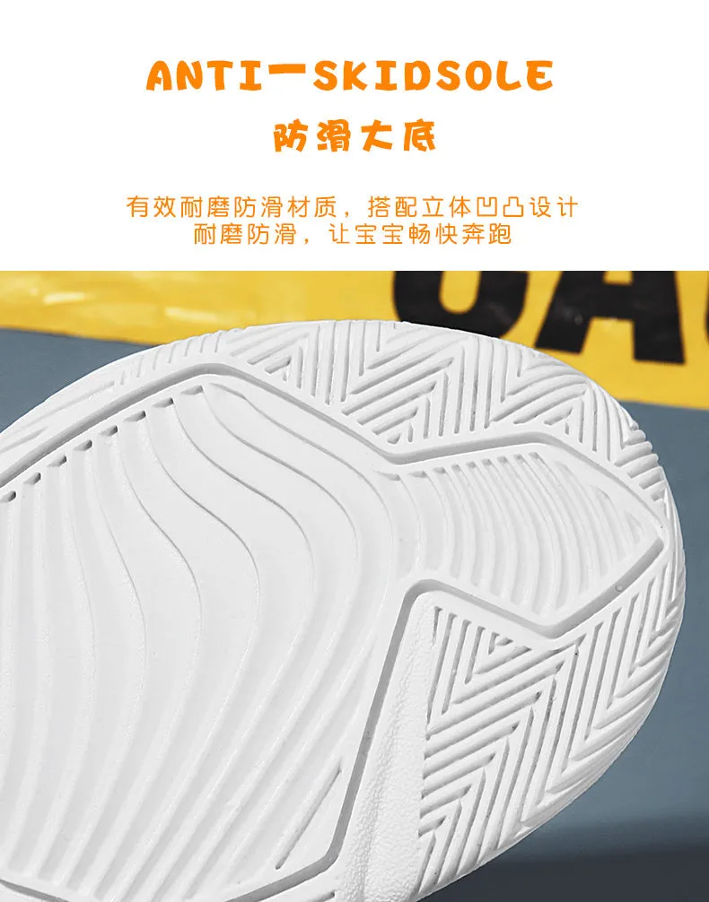 Boys Girls Basketball Kids Sports Non-Slip Kids Sneakers Outdoor Trainer Basketball Shoes