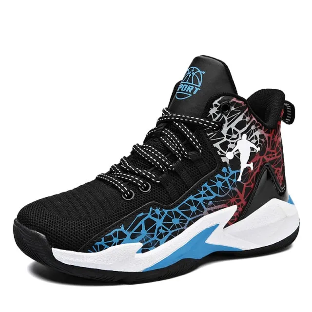 Boys Girls Basketball Kids Sports Non-Slip Kids Sneakers Outdoor Trainer Basketball Shoes