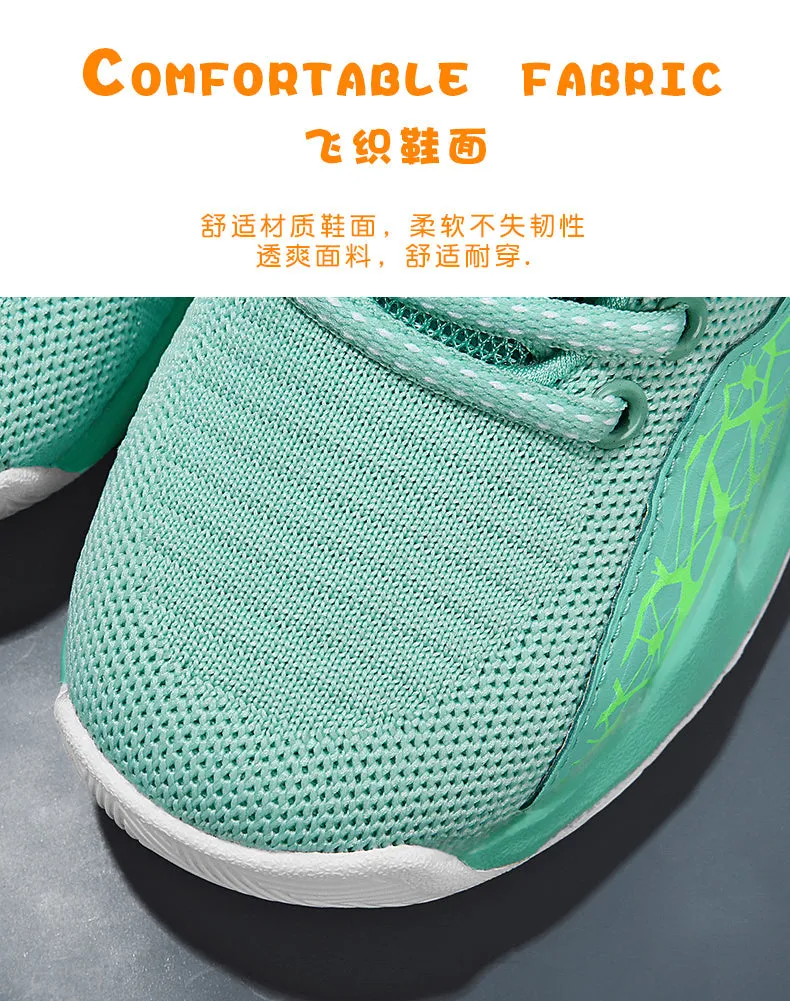 Boys Girls Basketball Kids Sports Non-Slip Kids Sneakers Outdoor Trainer Basketball Shoes