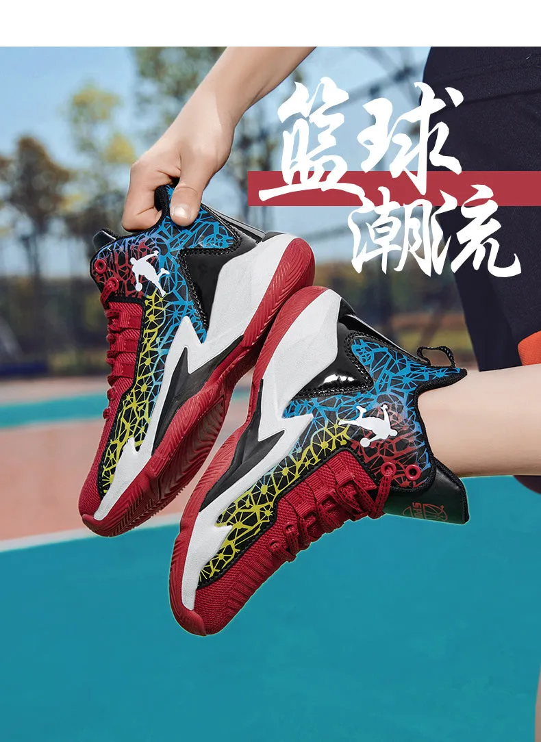 Boys Girls Basketball Kids Sports Non-Slip Kids Sneakers Outdoor Trainer Basketball Shoes