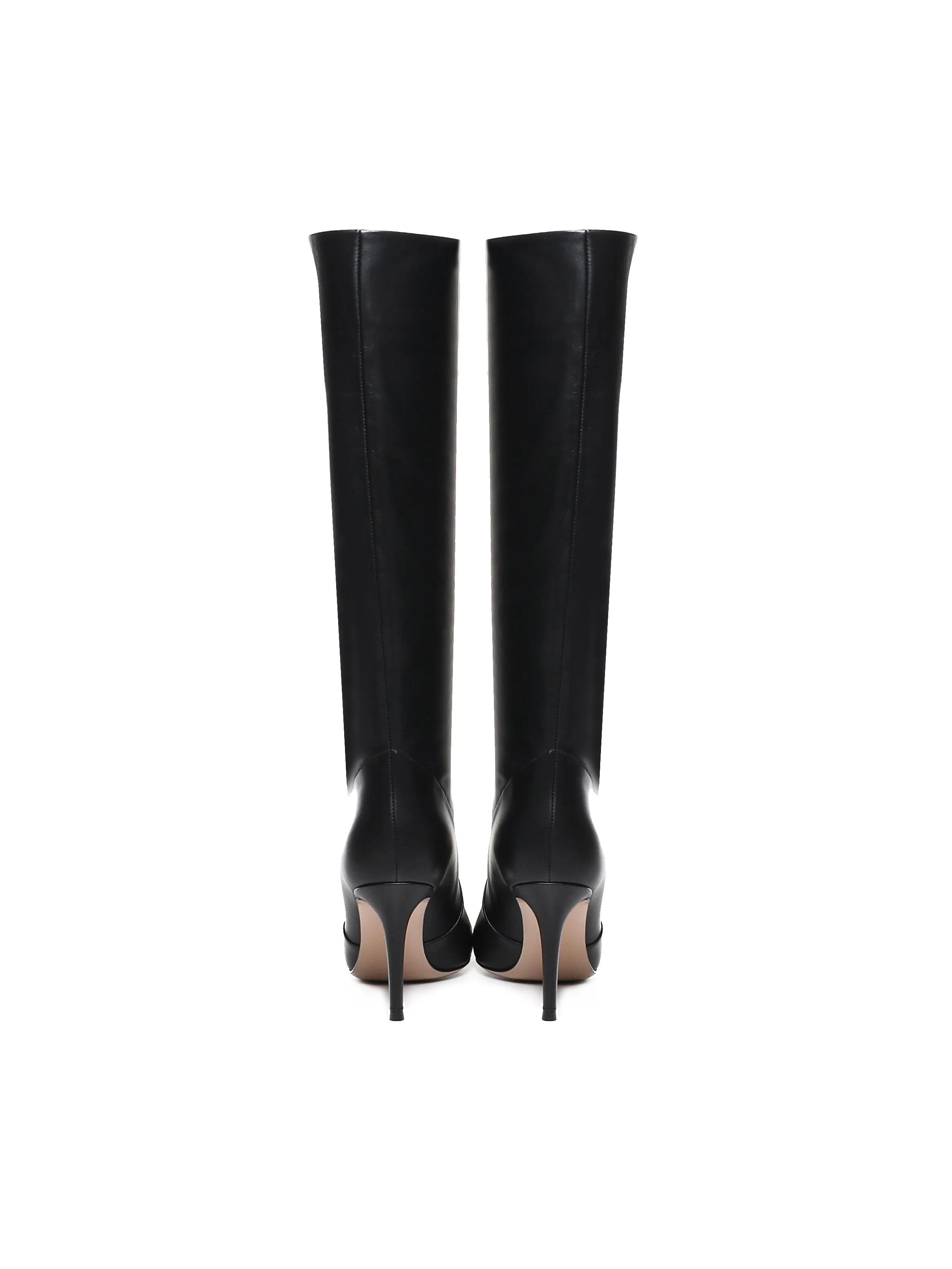 Calfskin Pointed Thigh-High Boots