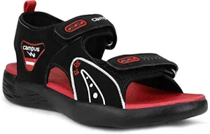 Campus Kids SD-059C BLK-RED Outdoor Sandals -4 UK/India