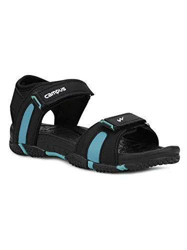 Campus Kids XPERIA-2C BLK-TBLU Outdoor Sandals -3 UK/India