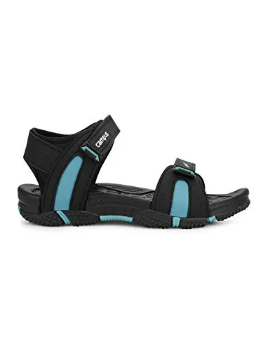 Campus Kids XPERIA-2C BLK-TBLU Outdoor Sandals -3 UK/India