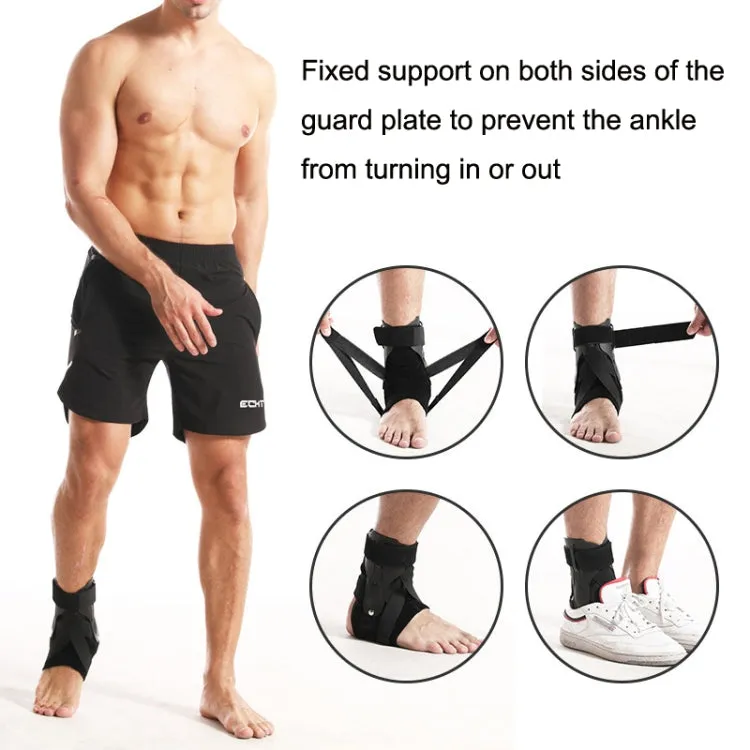 Compression Fixed Plastic Sheet Support Strap Ankle Protector, Size: S (Black)