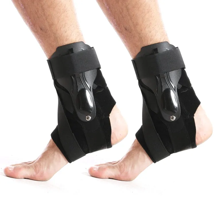 Compression Fixed Plastic Sheet Support Strap Ankle Protector, Size: S (Black)