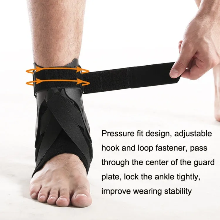 Compression Fixed Plastic Sheet Support Strap Ankle Protector, Size: S (Black)