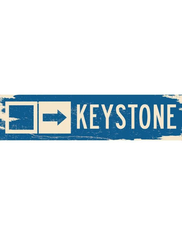 Custom Distressed Ski Trail Metal Sign