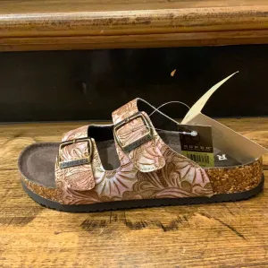 Delilah Floral Tooled Sandals