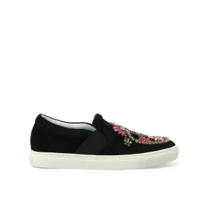 Emb Slip On Sneaker in Black