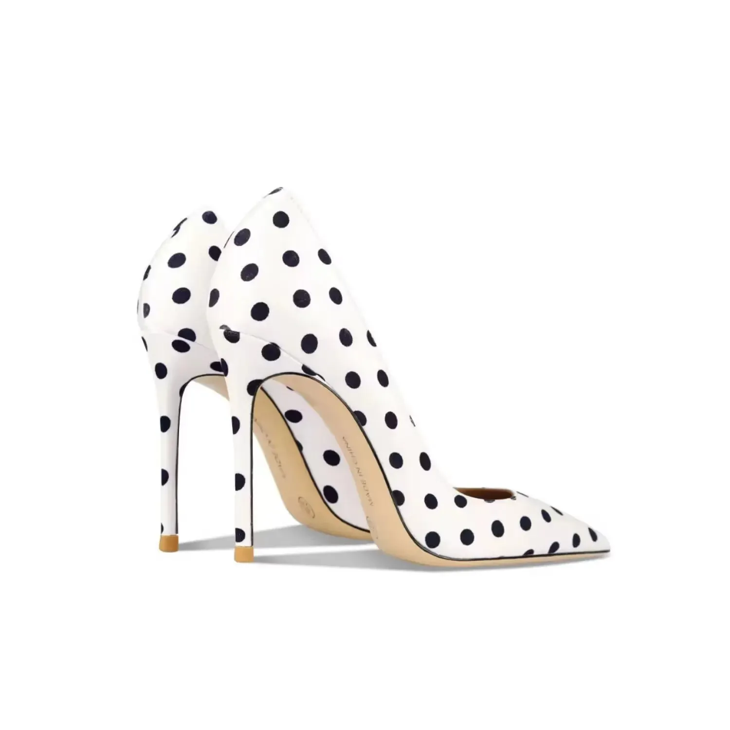 Funki Buys | Shoes | Women's Silk Polka Dot Pointed Toe Heels