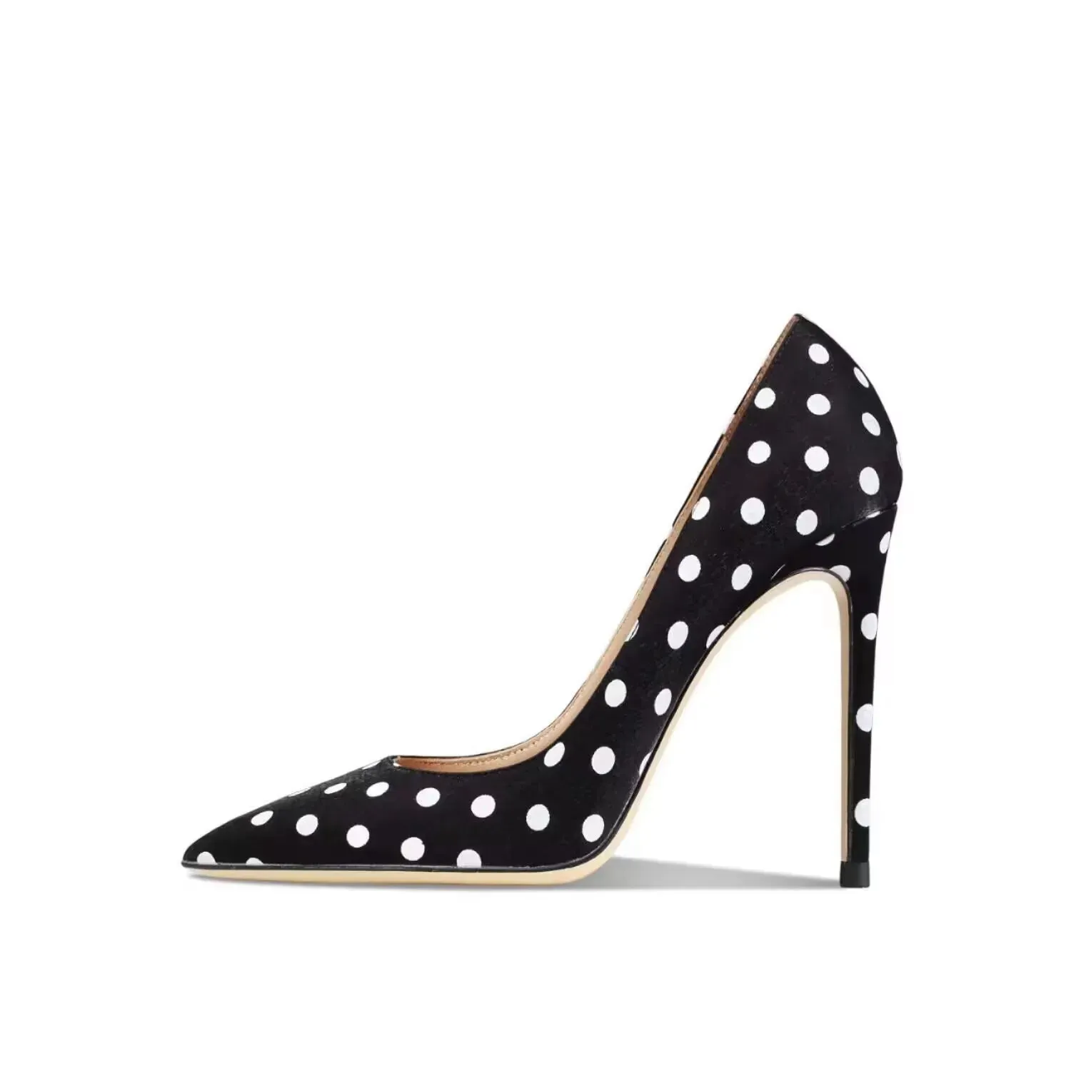 Funki Buys | Shoes | Women's Silk Polka Dot Pointed Toe Heels