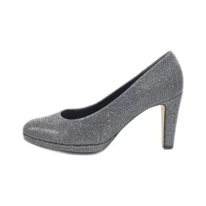 Gabor High-Heel Shoes Fabric Silver Colour For Women