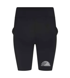 Goddess Black Reflective Logo Shorts (6”)