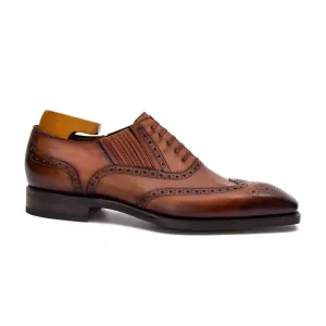 Goodyear Welted Brogue Oxford Shoes Brown