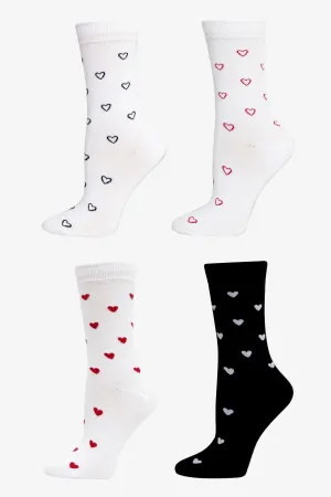 HRTSOCK-4PK - Heart Sock 4 Pack