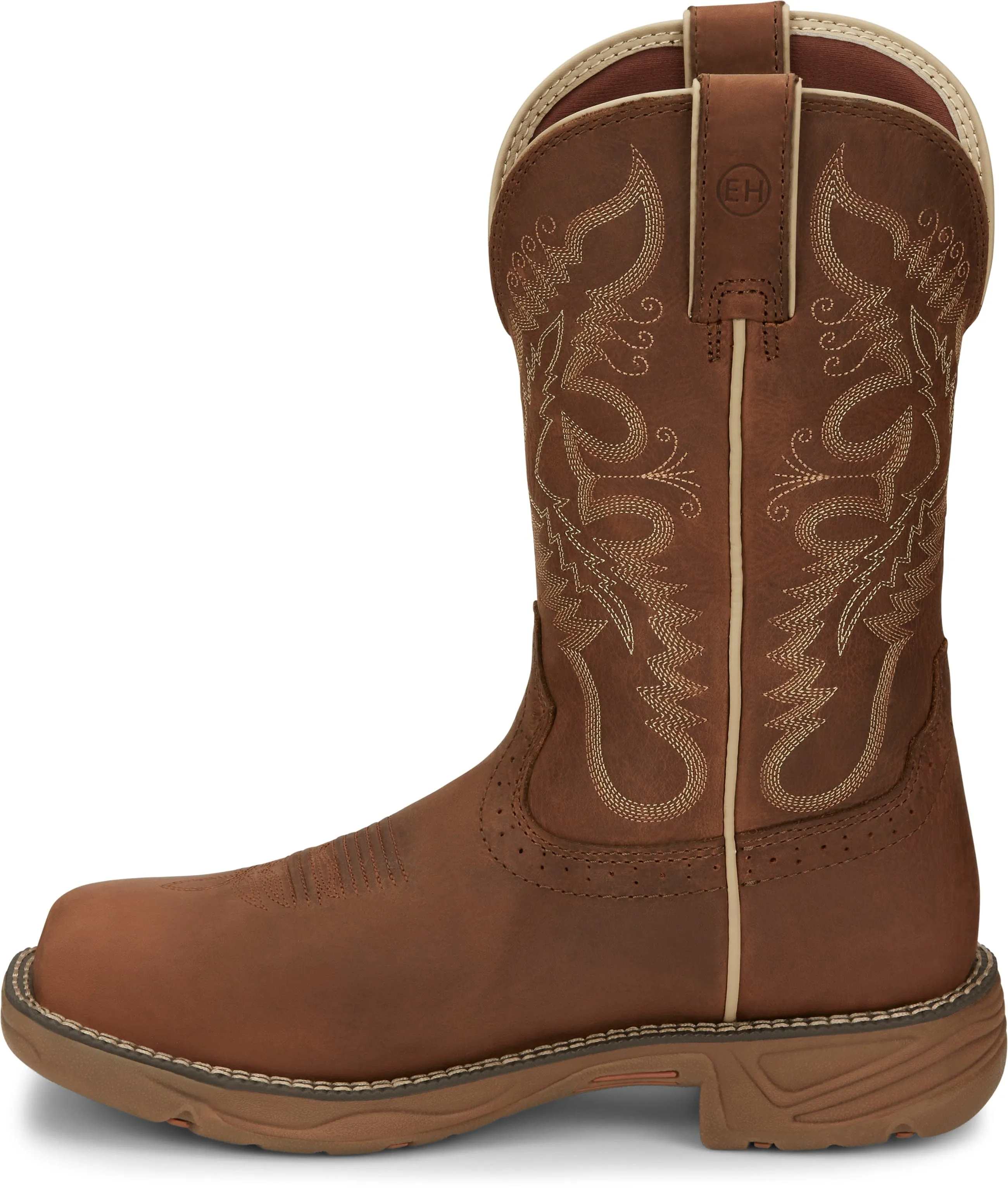 Justin Women's Rush Rustic Tan 11" Nano Composite Toe Waterproof Work Boot SE4352