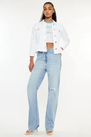 Kancan Distressed High Waist Straight Jeans