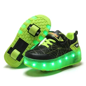 Kids Sneakers USB Recharge Light Up Skates Shoes Boys Girls Casual Skateboarding Shoe Roller Skate Outdoor Sports Shoes With LED