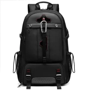 Large-capacity Expandable Shoe Compartment Backpack Camping Travel Bag with USB Port, Size: 80L(Black)