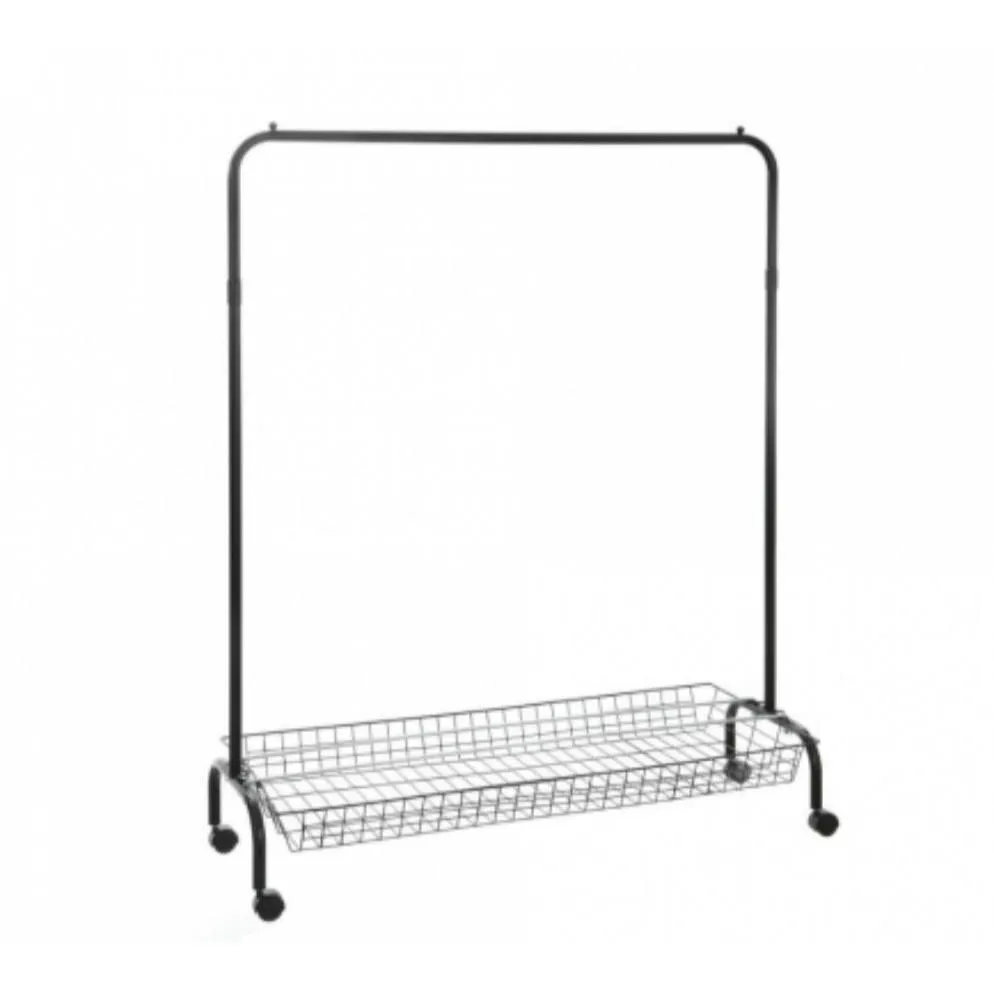 Large Clothes Rack Basket Black