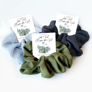 Last Trail Before The Veil Hiking Bachelorette Party Favor, Hair Scrunchies