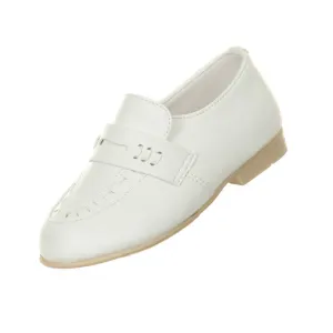 Little Boys White Front Detailing Quality Dress Shoes 5-10 Toddler