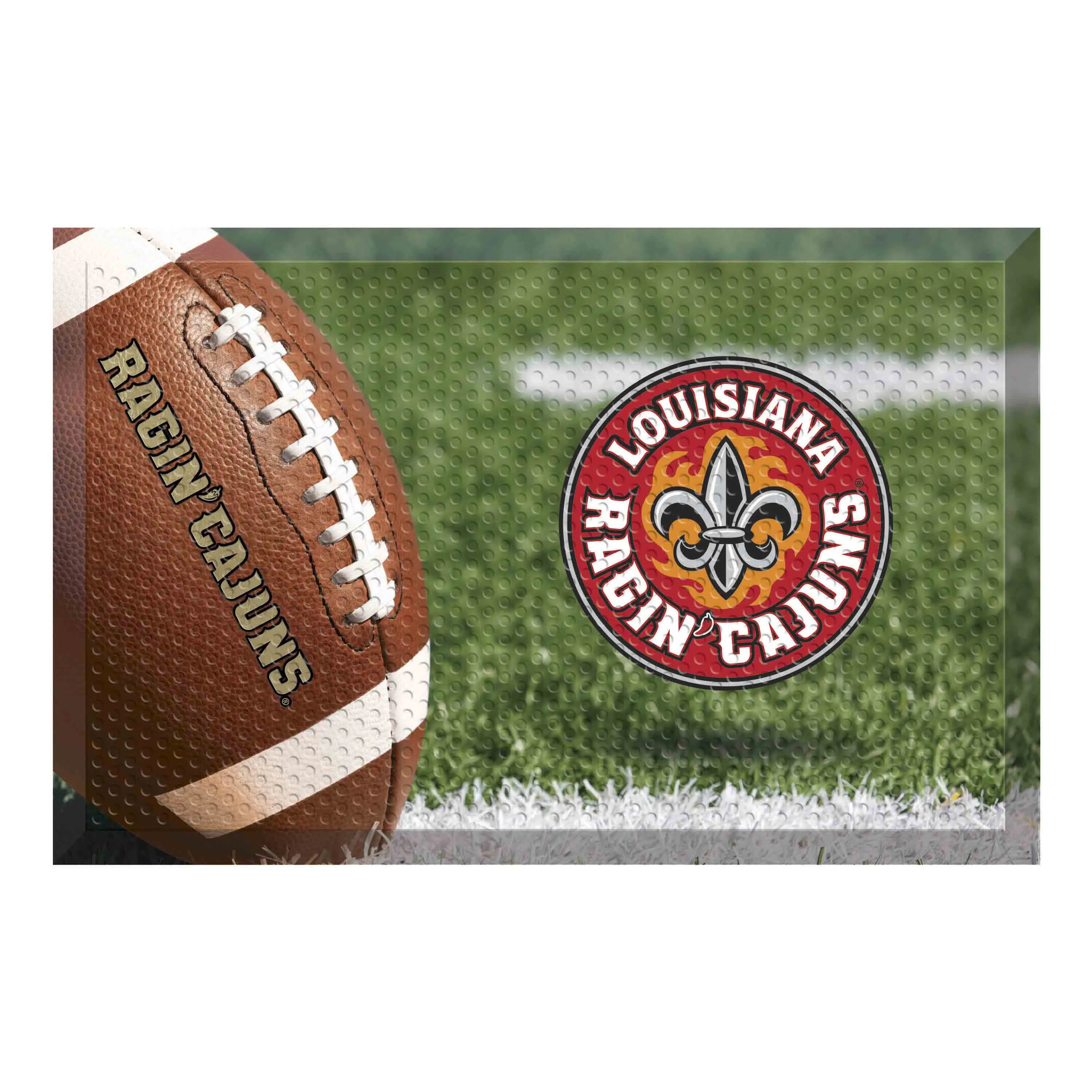 Louisiana-Lafayette Ragin' Cajuns Rubber Scraper Door Mat