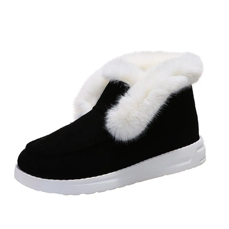 LovelyRLovely Women's Warm Plush Fur Ankle Boots