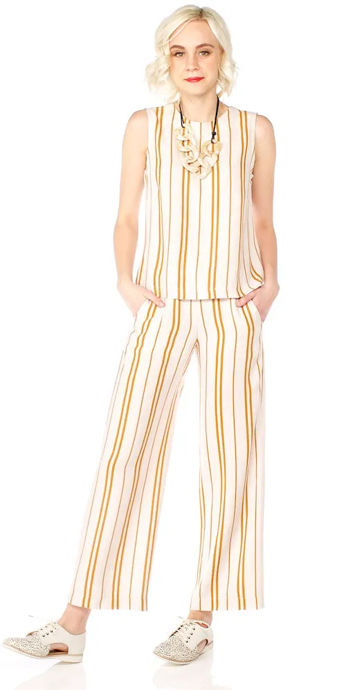 Luca Trousers, mustard stripe