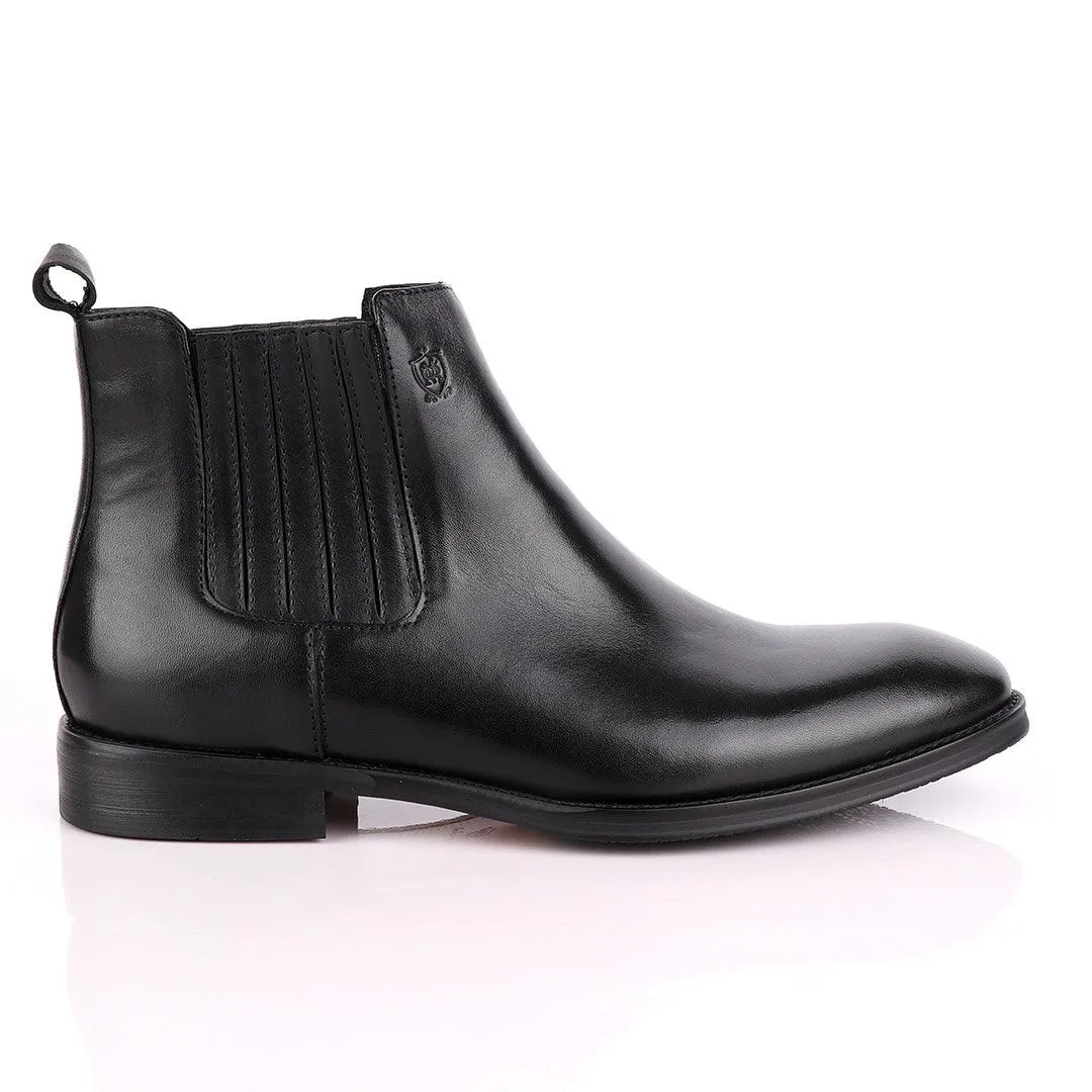 Massimo Dutti High tops Brogues Leather Chelsea Black Boot