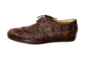 Mauri - "8518 Nuvola" Hand Painted All Over Crocodile Wing Tip Shoe