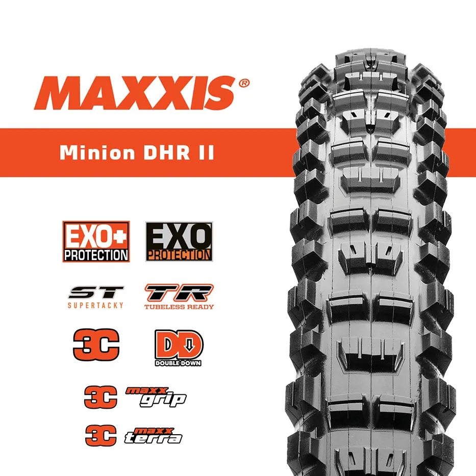 MAXXIS Minion DHR II 29 x 2.4 WT 3C/TR/DD MaxxGrip Black