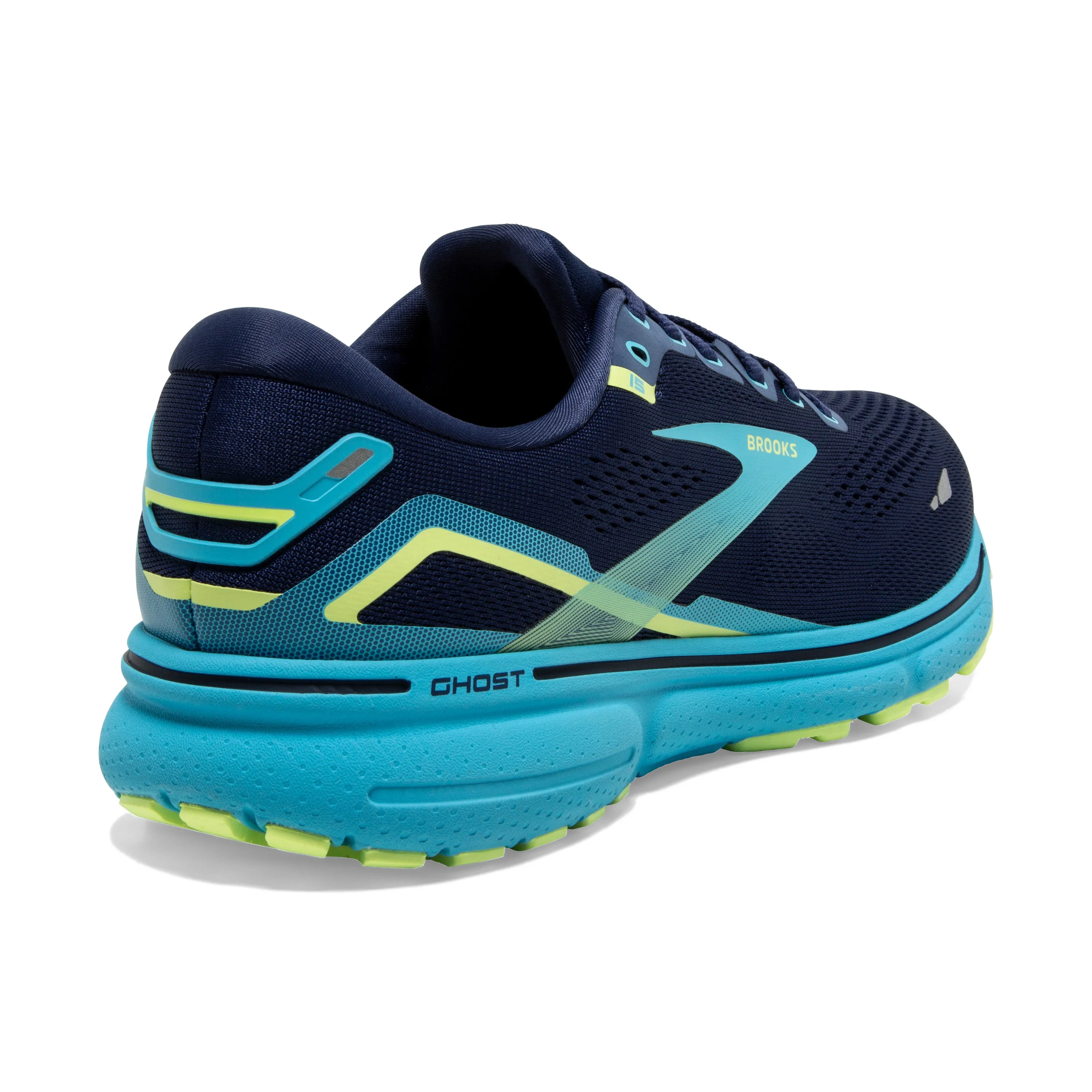 Men's Brooks Ghost 15 1103931D407 Color: Navy/Blue/Green